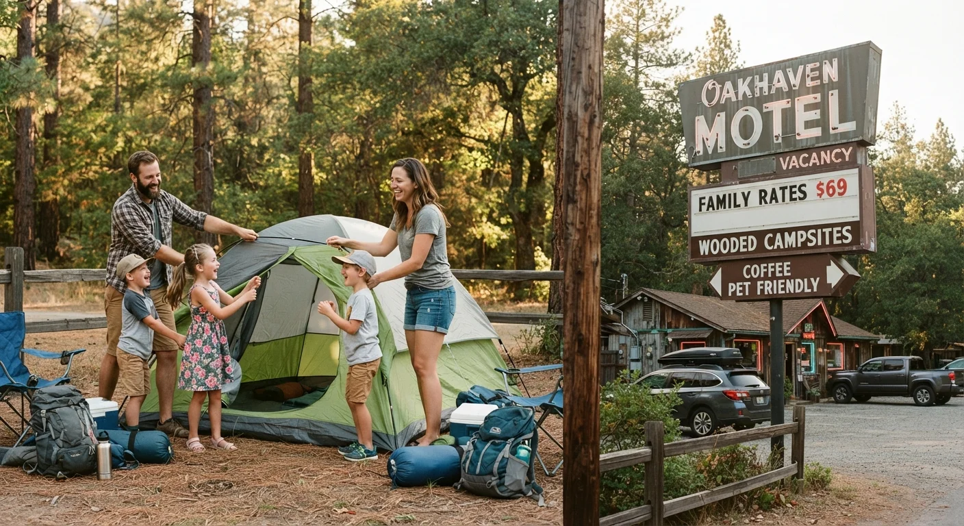 Camping vs. Budget Hotels for Family Trips: Comfort, Cost, and Practicality