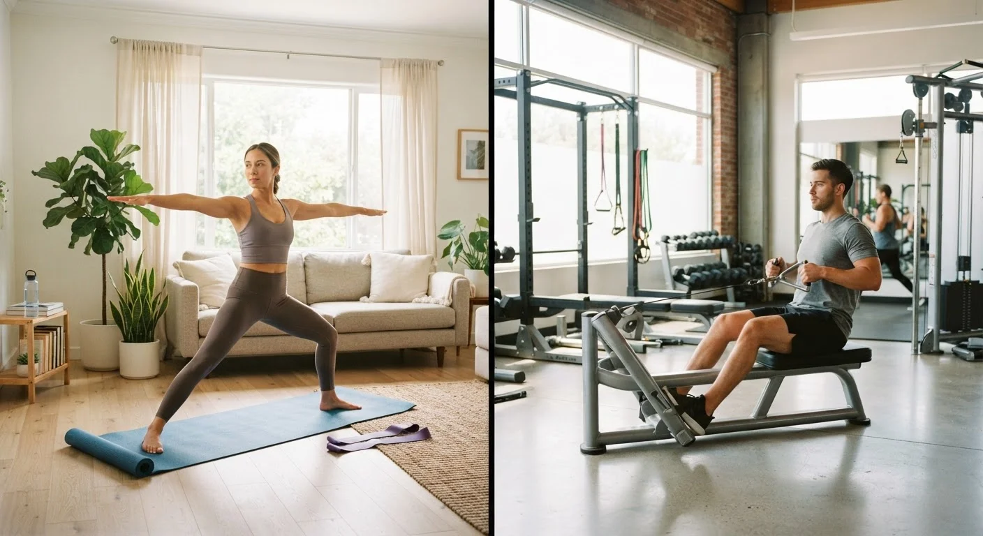 The Real Difference Between Working Out at Home and Going to a Gym